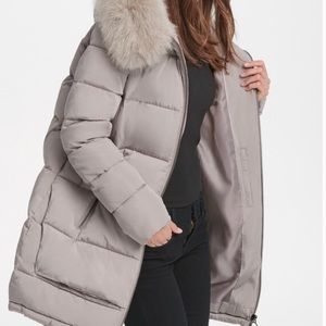dkny quilted coat